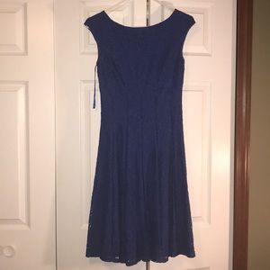 Ralph Lauren Blue lace knee length dress